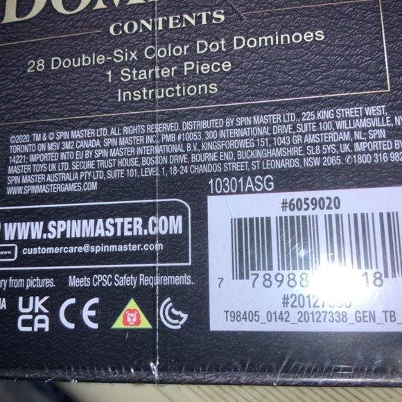Spin Masters Cardinal Classics Double-Six Dominoes Sealed - Picture 5 of 6
